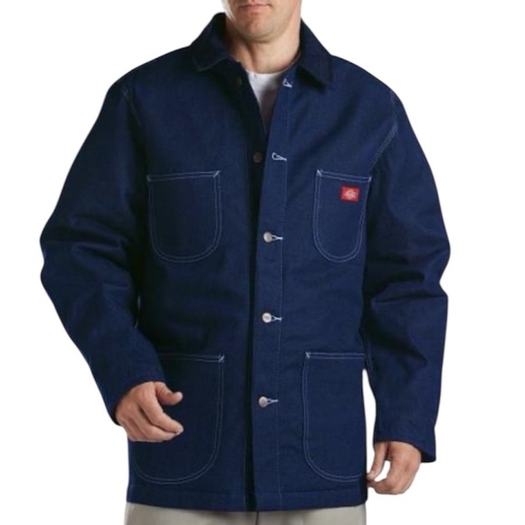 DickiesMen’s Blanket Lined Denim Chore Coat Size XXL